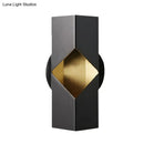 GobekUsa Modern Black Geometric LED Sconce for Bedroom Wall Mounting with Iron Shade