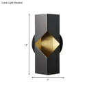 GobekUsa Modern Black Geometric LED Sconce for Bedroom Wall Mounting with Iron Shade