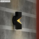 GobekUsa Modern Black Geometric LED Sconce for Bedroom Wall Mounting with Iron Shade