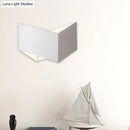 GobekUsa Geometric LED Wall Sconce in White/Black for Modern Stairways