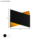 GobekUsa Geometric LED Wall Sconce in White/Black for Modern Stairways