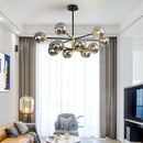 GobekUsa Glass Ball LED Chandelier - Modern Indoor Lighting Fixtures for Living Room & Bedroom