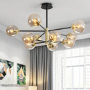GobekUsa Glass Ball LED Chandelier - Modern Indoor Lighting Fixtures for Living Room & Bedroom