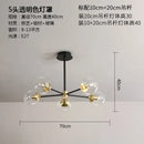 GobekUsa Glass Ball LED Chandelier - Modern Indoor Lighting Fixtures for Living Room & Bedroom