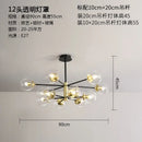 GobekUsa Glass Ball LED Chandelier - Modern Indoor Lighting Fixtures for Living Room & Bedroom
