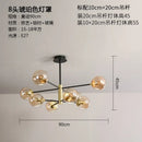 GobekUsa Glass Ball LED Chandelier - Modern Indoor Lighting Fixtures for Living Room & Bedroom