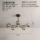 GobekUsa Glass Ball LED Chandelier - Modern Indoor Lighting Fixtures for Living Room & Bedroom