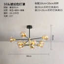 GobekUsa Glass Ball LED Chandelier - Modern Indoor Lighting Fixtures for Living Room & Bedroom