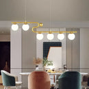 GobekUsa Glass Ball LED Chandelier Pendant for Dining Living Bedroom Kitchen