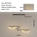 GobekUsa Glass Ball LED Chandelier Pendant for Dining Living Bedroom Kitchen