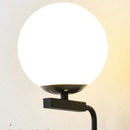 Modern black & gold glass ball led wall lamp bedroom sconce by Decorbites
