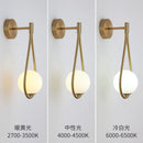 Modern black & gold glass ball led wall lamp bedroom sconce by Decorbites