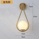 Modern black & gold glass ball led wall lamp bedroom sconce by Decorbites