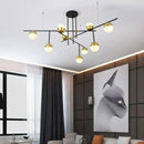 GobekUsa Glass Ball Pendant Lamp Modern LED Hanging Light Fixture