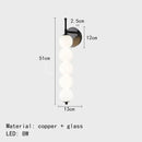 GobekUsa Glass Bedside LED Wall Lamp for Parlor, Hotel & Home Lighting