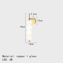 GobekUsa Glass Bedside LED Wall Lamp for Parlor, Hotel & Home Lighting