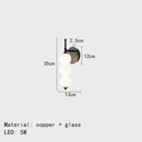 GobekUsa Glass Bedside LED Wall Lamp for Parlor, Hotel & Home Lighting