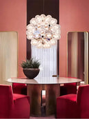 GobekUsa Glass Dandelion LED Chandelier in Black Gold For Modern Spaces
