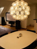 GobekUsa Glass Dandelion LED Chandelier in Black Gold For Modern Spaces
