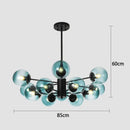 GobekUsa Black/Gold Glass Pendant Light for Living Room Bedroom Restaurant