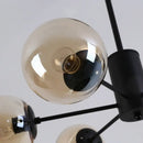 GobekUsa Black/Gold Glass Pendant Light for Living Room Bedroom Restaurant