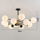 GobekUsa Black/Gold Glass Pendant Light for Living Room Bedroom Restaurant