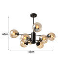 GobekUsa Black/Gold Glass Pendant Light for Living Room Bedroom Restaurant