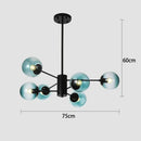 GobekUsa Black/Gold Glass Pendant Light for Living Room Bedroom Restaurant