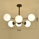 GobekUsa Black/Gold Glass Pendant Light for Living Room Bedroom Restaurant
