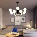 GobekUsa Black/Gold Glass Pendant Light for Living Room Bedroom Restaurant