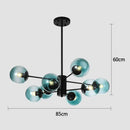 GobekUsa Black/Gold Glass Pendant Light for Living Room Bedroom Restaurant