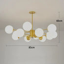 GobekUsa Black/Gold Glass Pendant Light for Living Room Bedroom Restaurant