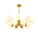 GobekUsa Black/Gold Glass Pendant Light for Living Room Bedroom Restaurant