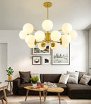 GobekUsa Black/Gold Glass Pendant Light for Living Room Bedroom Restaurant