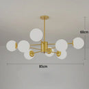 GobekUsa Black/Gold Glass Pendant Light for Living Room Bedroom Restaurant