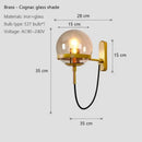 GobekUsa Glass Shade Wall Sconce Lamps for Hotel Bedroom LED Lights