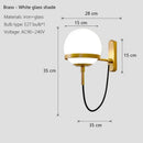 GobekUsa Glass Shade Wall Sconce Lamps for Hotel Bedroom LED Lights