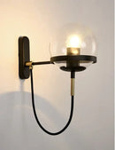 GobekUsa Glass Shade Wall Sconce Lamps for Hotel Bedroom LED Lights