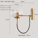 GobekUsa Glass Shade Wall Sconce Lamps for Hotel Bedroom LED Lights