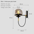 GobekUsa Glass Shade Wall Sconce Lamps for Hotel Bedroom LED Lights