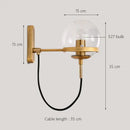 GobekUsa Glass Shade Wall Sconce Lamps for Hotel Bedroom LED Lights