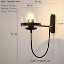 GobekUsa Glass Shade Wall Sconce Lamps for Hotel Bedroom LED Lights