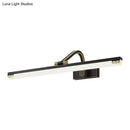 GobekUsa Metallic LED Swing Arm Wall Lamp in Black for Elongated Dressing Tables