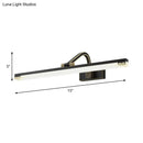 GobekUsa Metallic LED Swing Arm Wall Lamp in Black for Elongated Dressing Tables