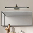 GobekUsa Metallic LED Swing Arm Wall Lamp in Black for Elongated Dressing Tables