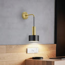 GobekUsa Modern Grenade Shaped Wall Lamp - Metallic Single Bedside Lighting Fixture