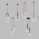 Modern Black Gold Iron Acrylic Pendant Light