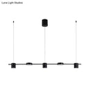 GobekUsa Modern Drum Aluminum Island Pendant Ceiling Light Fixture in Black/Gold with Warm/White Lighting, 3/5-Head Design