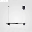 GobekUsa Modern Drum Aluminum Island Pendant Ceiling Light Fixture in Black/Gold with Warm/White Lighting, 3/5-Head Design