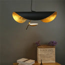 GobekUsa Gold Texture LED Pendant Light Fixture for Living Room & Bedroom Decor